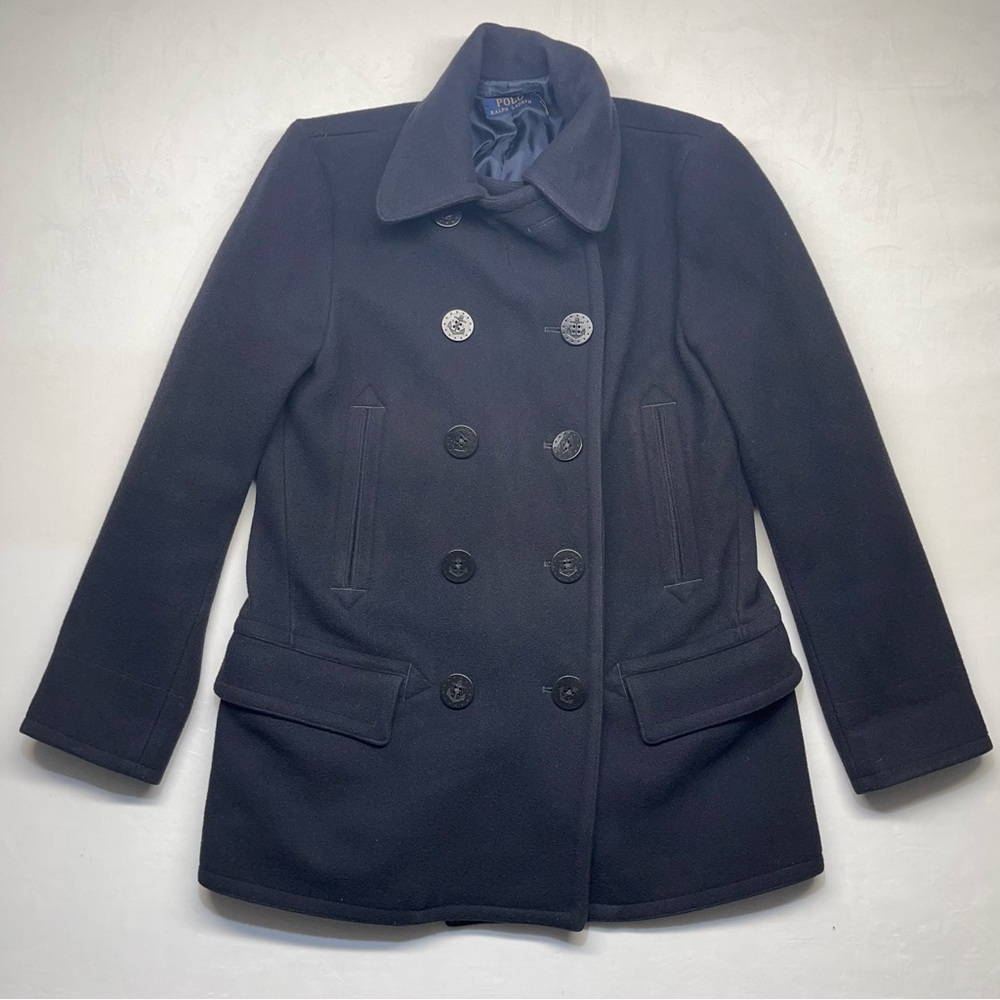 Polo Ralph Lauren Women Naval Officer Academy Double Breasted Pea Coat Jacket M